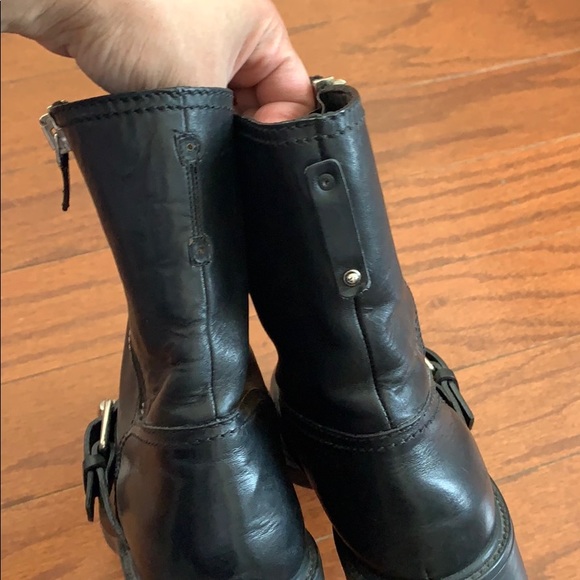 Gucci Shoes Gucci Black Genuine Leather Motorcycle Boots Poshmark